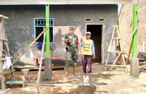 Hampir Selesai, Inilah Wajah Baru Rumah Bapak Tumiran Hasil Inisiatif Babinsa Kodim 0429/Lamtim