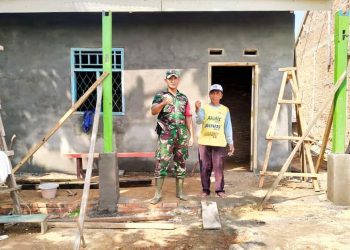 Hampir Selesai, Inilah Wajah Baru Rumah Bapak Tumiran Hasil Inisiatif Babinsa Kodim 0429/Lamtim