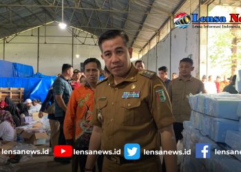Bupati Dendi Tinjau Gudang Logistik Pemilu KPU Pesawaran