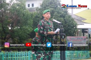 Dandim 0429/Lamtim Pimpin Upacara Bendera dan Apel Kesiapsiagaan Pemilu 2024