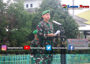Dandim 0429/Lamtim Pimpin Upacara Bendera dan Apel Kesiapsiagaan Pemilu 2024