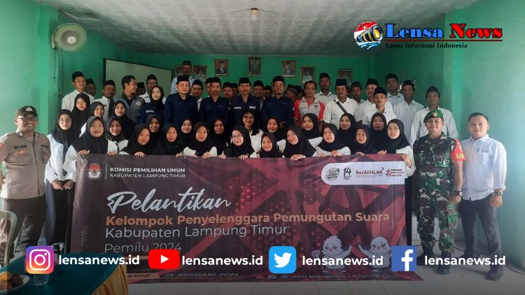 Sinergi TNI-POLRI Kawal Pelantikan KPPS Serentak Kabupaten Lampung Timur