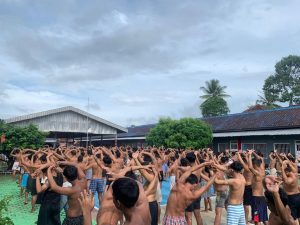 WBP Rutan Sukadana Laksanakan Olahraga Rutin