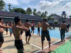 Jaga Kondisi Tubuh Tetap Prima WBP Rutan Sukadana Giat Senam Sehat