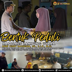 Kapolres Lampung Utara Melayat Kerumah Duka Anggota PPK 