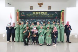 Peringati HUT Persit KCK ke-78, Kodim 0429/Lamtim Gelar Donor Darah