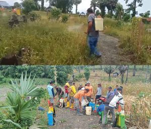 Jelang Bulan Ramadhan, Warga Manjangloe Jeneponto Gotong-royong Bersihkan Makam