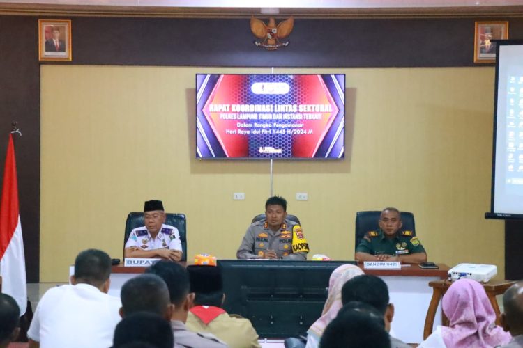 Bersama Forkopimda, Kapolres Gelar Rapat Lintas Sektoral Jelang Oprasi Ketupat