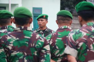 Kembali dari Cuti Lebaran Gelombang Pertama Prajurit Kodim 0429/Lamtim Melaksanakan Apel Pengecekan