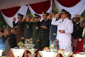 Kodim 0429/Lamtim Hadir Pada Upacara Peringatan HUT Kabupaten Lampung Timur ke-25