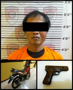 Polsek Metro Utara Tangkap Seorang Resedivis Pemilik Senpi Ilegal yang Curi Motor Temannya Sendiri
