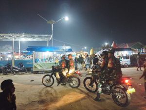 Tingkatkan Kewaspadaan Wilayah Koramil Jajaran Kodim 0429/Lamtim Serentak Laksanakan Patroli