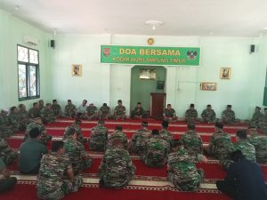 Sambut Kunker RI 1 dan RI 2 di Wilayah Kodam II/Sriwijaya Kodim 0429/Lamtim Gelar Do’a Bersama