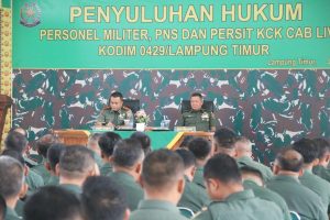 Kodim 0429/Lamtim Terima Penyuluhan Hukum dari Kumdam II/Swj