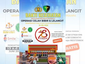 Peringati Harlah Bayangkara ke-78 Polda Lampung Gelar Operasi Bibir Sumbing