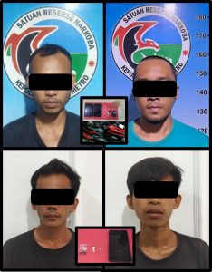 Polres Metro Tangkap 4 Penyalahguna Narkoba