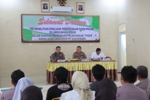Tim Puslitbang Polri Lakukan Penelitian Pengunaan Fixed Phonei di Polres Metro
