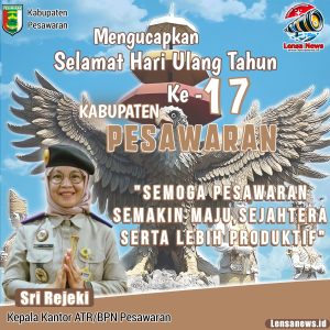 BPN Pesawaran, Selamat HUT Kab Pesawaran ke-17