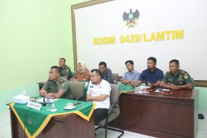 Dandim 0429/Lamtim Ikuti Rakor Opla Rawa, Pompanisasi dan PAT Secara Virtual