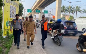 Contraflow di Jalan kol H Burlian Dihadiri Pj Walikota Palembang