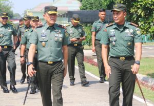 Dandim 0429/Lamtim Sambut Kunker Danrem 043/Gatam