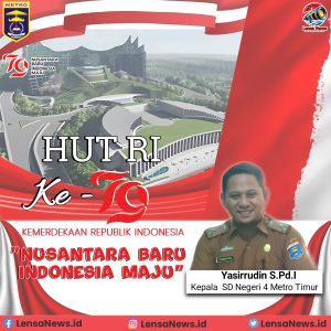 Kepala SD Negeri 4 Metro Timur : Selamat HUT RI ke-79