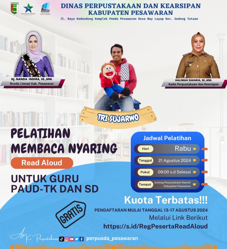 Aktivitas Membaca Akan Lebih Banyak dari Orang Dewasa, Dinas Perpusip Gelar Pelatihan Membaca Nyaring