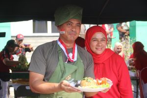 Dandim 0429/Lamtim Didampingi Ketua Persit Turut Meriahkan Lomba HUT RI ke-79 Di Korem 043/Gatam