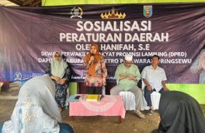 Hanifah Ketua Fraksi PKB DPRD Provinsi Lampung Sosialisasi Perda No 1 Tahun 2016
