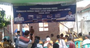 Dinas Perkim Kota Metro Salurkan Bantuan RTLH di 7 KPM 