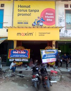 Peresmian kantor PT Maxim Ojeg Online Menuai Pro Kontra