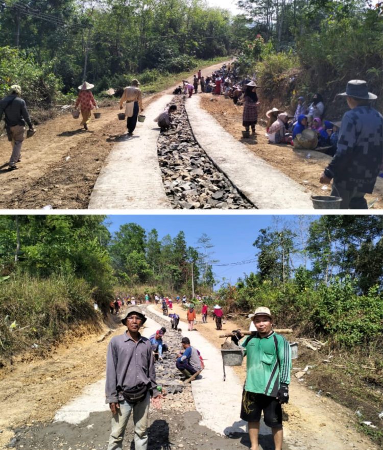Luput Perduli Pemerintah, Warga Cimanyangray Swadaya Lanjutkan Bangun Jalan Poros Desa
