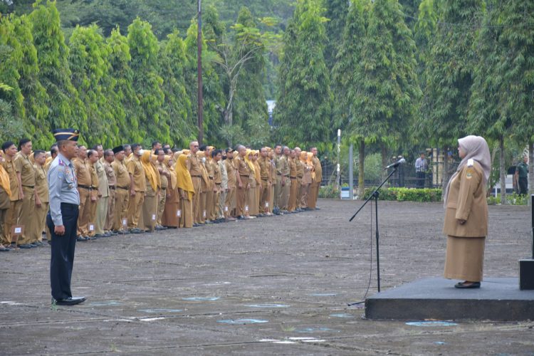 Ida Wahida Hidayati Pimpin Apel Gabungan Peringati Hari Perhubungan di Kota Banjar