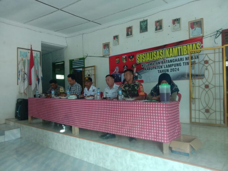 Hadiri Sosialisasi Kamtibmas, Ini Pesan Babinsa Koramil 05/Sukadana