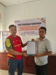 Terima Dokumen Paslon Dawam-Ketut KPU Lamtim Dilaporkan ke Bawaslu