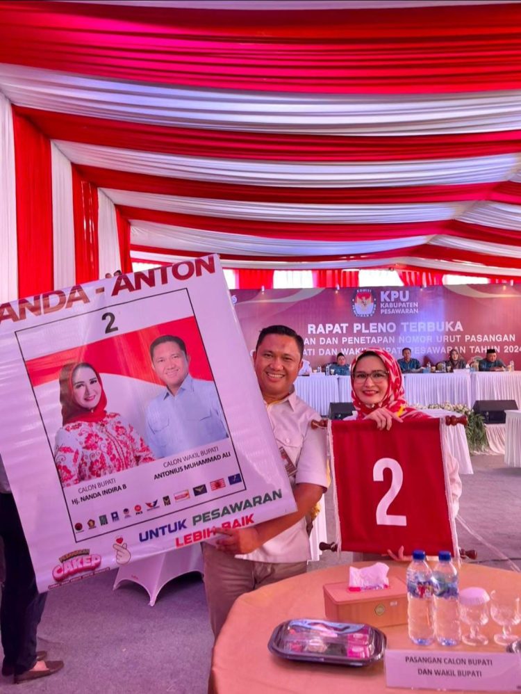KPU Pesawaran Gelar Rapat Pleno Pengundian Nomor Urut Calon Bupati
