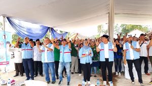 Ratusan Masyarakat Kecamatan Batanghari Nuban Senam Bersama Ela-Azwar