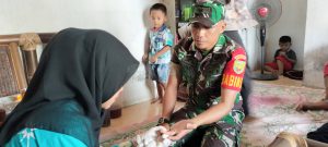 Babinsa Bersama Kades Taman Bogo Monitoring Kegiatan Posyandu ILP