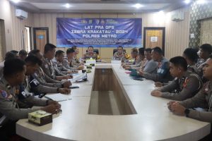 Mantapkan Pelaksanaan Operasi, Polres Metro Gelar Lat Pra Ops Zebra Krakatau 2024