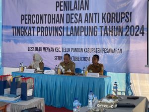 Mewakili Kabupaten Pesawaran, Desa Batu Menyan Ikuti Penilaian Replikasi Desa Anti Korupsi