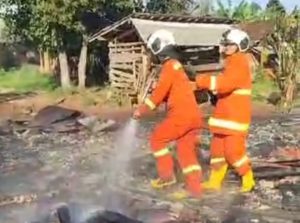 Pecah Ban Saat Menuju Lokasi Kebakaran, Damkar Pesawaran Gercep Hubungi Damkar Balam