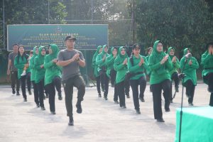 Olahraga Bersama Personil Kodim 0429/Lamtim dan Persit KCK Cabang LIV