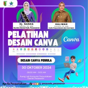 Dinas Perpusip Pesawaran Gelar latihan Desain Canva