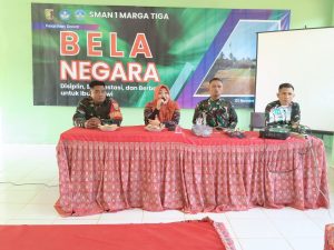 Peduli Generasi Penerus Bangsa, Koramil 03/MT Latsar BN di SMAN 1 Marga Tiga