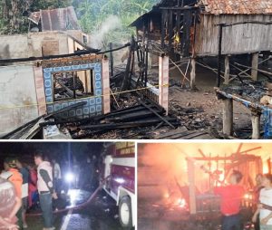 Sijago Merah Hanguskan Satu Rumah di Oku Timur