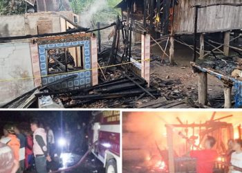 Sijago Merah Hanguskan Satu Rumah di Oku Timur