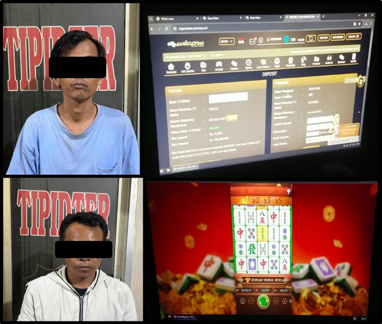Tekab 308 Presisi Polres Metro Berhasil Tangkap 2 Tersangka Kasus Judi Online