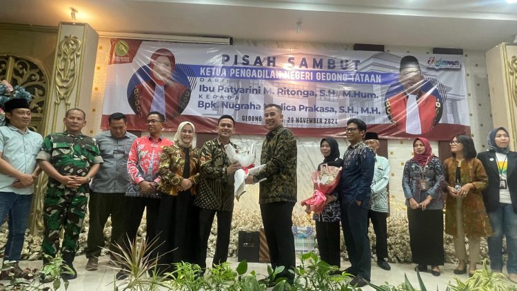 Bupati Dendi Hadiri Pisah Sambut Ketua Pengadilan Negeri Gedong Tataan