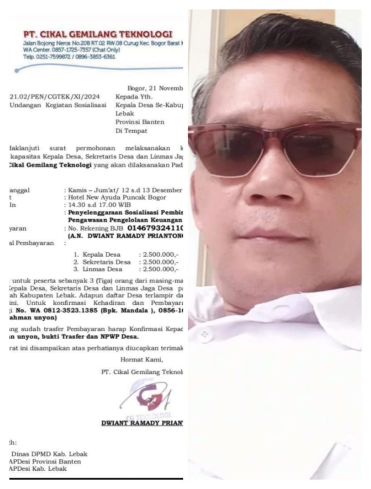 Sekjen Matahukum Minta Kejari Lebak Periksa pihak PT CGT Penyelenggara Sosialisasi di Puncak Bogor
