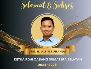 Drh H Alfin Suhanda Terpilih Sebagai Ketua PDHI Sumsel Periode 2024-2028